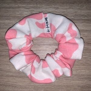 $7ea or 3/$15 Pink cow print hair Scrunchie new